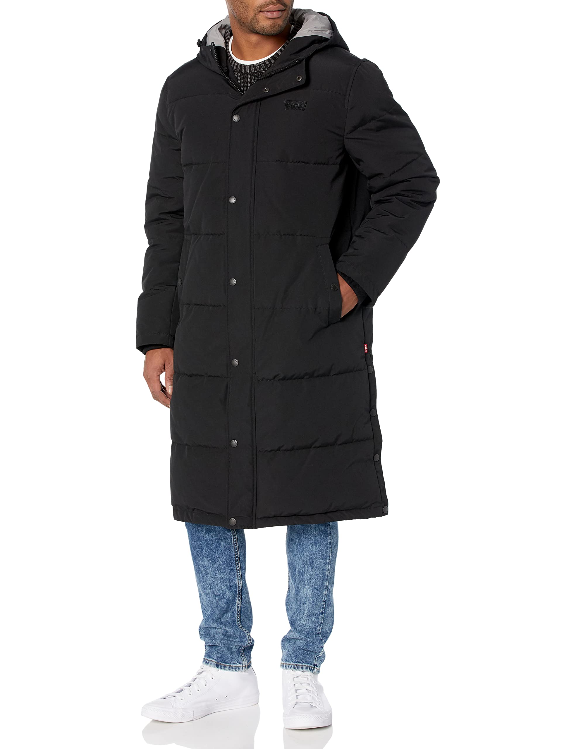 Extra Long Parka Black Hi Res Extra Long Parka Black Hi Res